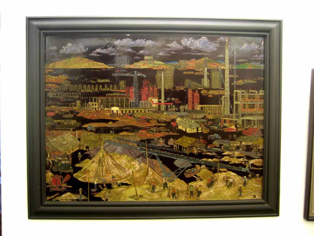 Lacquer painting at the Hanoi Fine Arts Museum